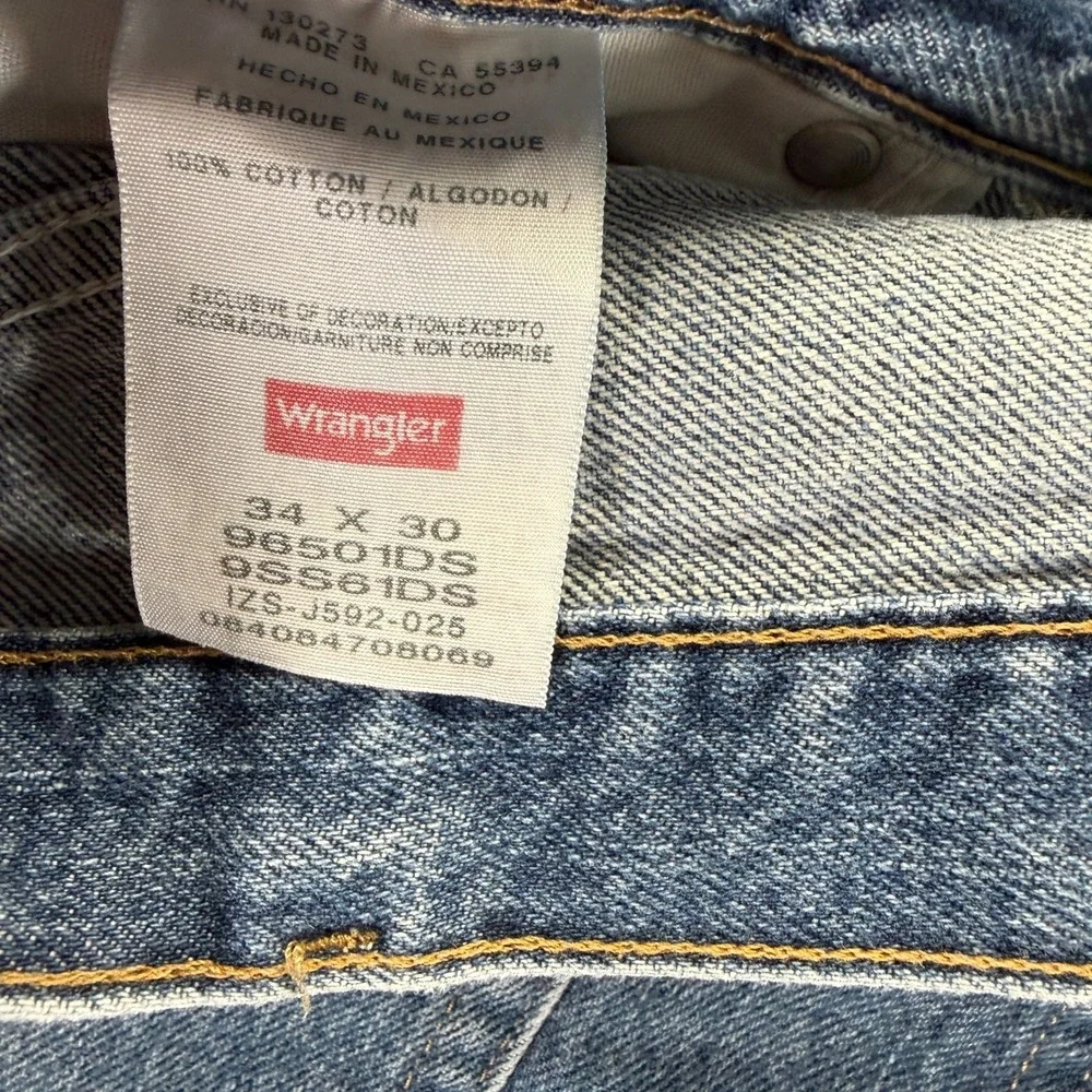Wrangler Jeans Men's 34x30 Blue Cotton Denim Straight Streetwear Workwear Travel